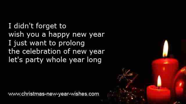 humorous belated poems new year