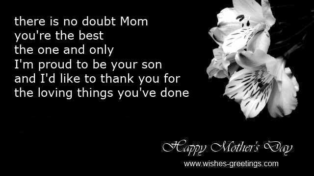 mother's day poems from son for mother